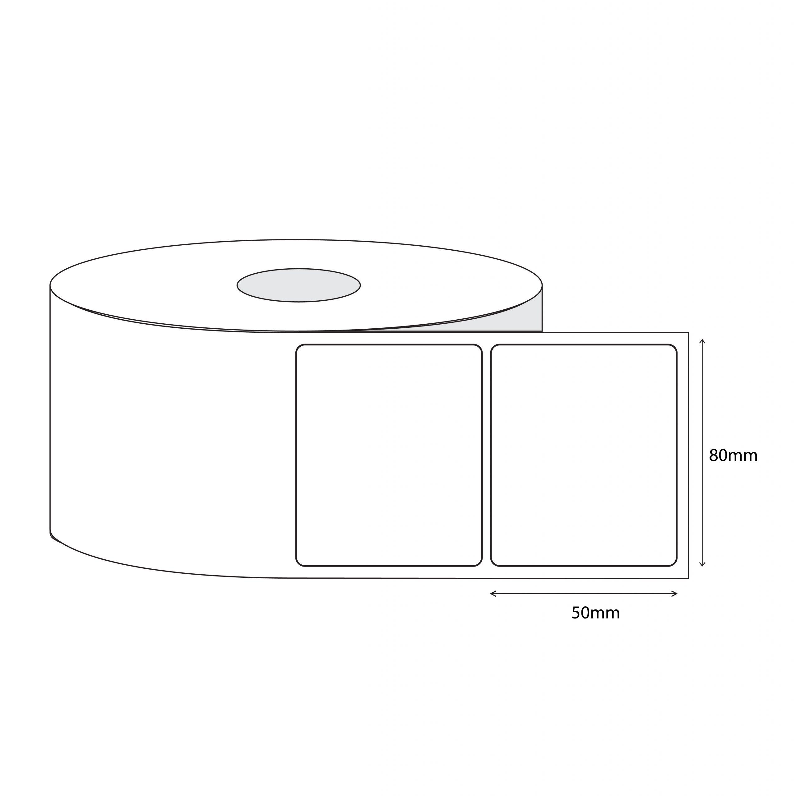 80mm x 50mm Direct Thermal Label Stickers for Label Printer