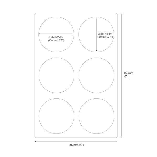 d_45mm x 45mm Round Labels 6 in 1