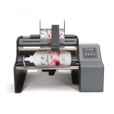 Primera ap362 semi-automatic label applicator for bottles, cans, and jars.