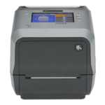 Zebra zd621 4-inch thermal transfer label printer for industrial applications.