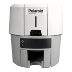 Polaroid p200 card printer printing ymckt full-color id and membership cards with warranty support