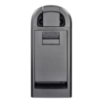Top-down view of the polaroid p900 card printer showing control buttons and card feed tray.