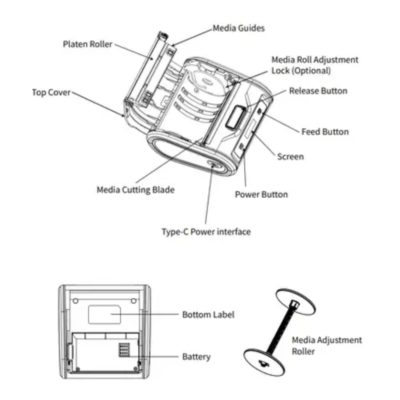 Idata m300 compact direct thermal printer ideal for logistics applications.