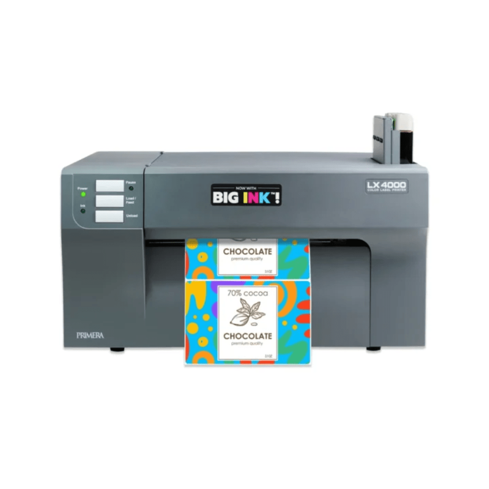 Primera LX4000 color label printer with Big Ink dye-based system