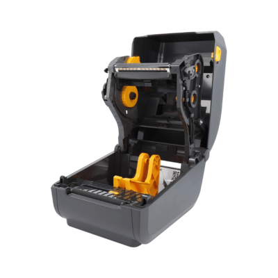 Zebra zd220 compact desktop printer featuring usb connectivity.