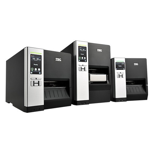 TSC MH241T industrial label printer in a manufacturing line, printing work‑in‑process labels.