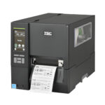 Tsc mh241t rugged industrial barcode printer with metal frame for factory environments.
