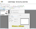 Add barcode, qr code, and text on label in pesona software