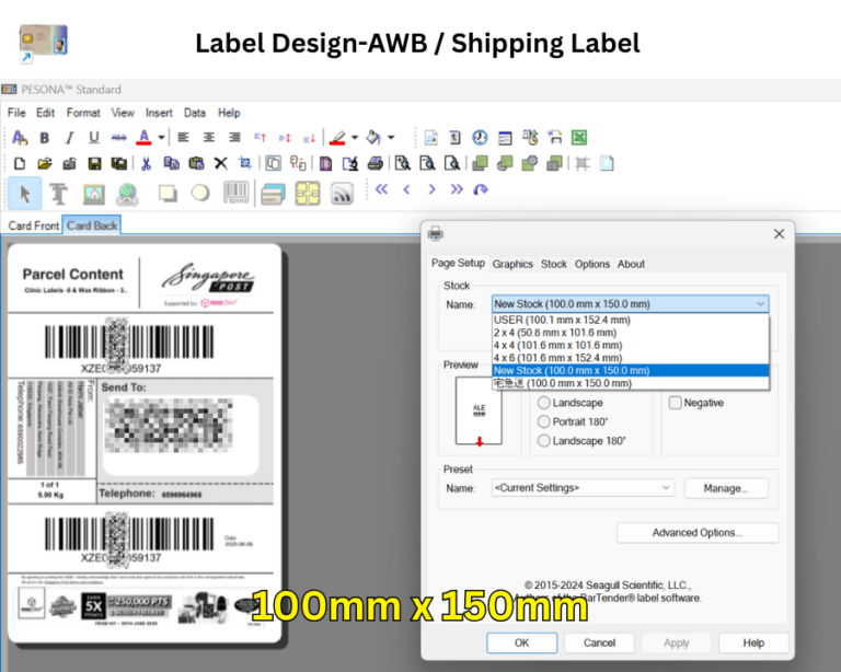 Table Label With Program Design PESONA Label Design Software — Create Custom Label Design