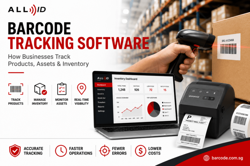 Barcode tracking software helping businesses manage products, assets, and inventory with real-time visibility and automated stock tracking.