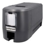 Polaroidp300card printerleft All ID Asia Barcodecomsg Polaroid compact instant photo printer facing the front with its paper slot and branding visible